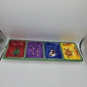 ADivided Relish Tray Sweet Shoppe Christmas By Sanjo Designed By Sue Zipkin